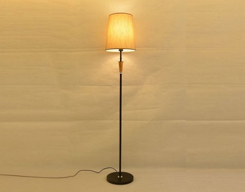 Торшер напольный (светильник) Мелодия Света абажур из ткани 220В Черный картинка 